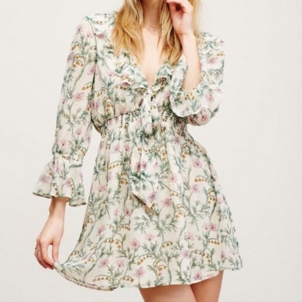 Free people ruffle me up mini dress xs